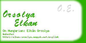 orsolya elkan business card